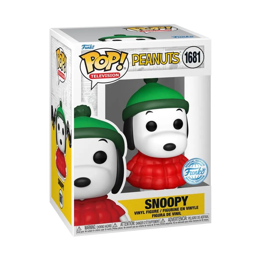 Peanuts - Snoopy in Coat (with chase) US Exclusive Pop! Vinyl [RS] - Image 3