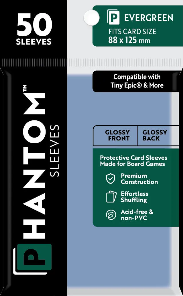 Phantom Sleeves: Evergreen Size (88mm x 125mm) - Gloss/Gloss (50) - Image 2
