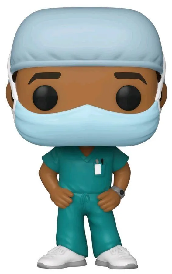 Pop! Heroes - Front Line Worker Male Green Pop! Vinyl - Image 2