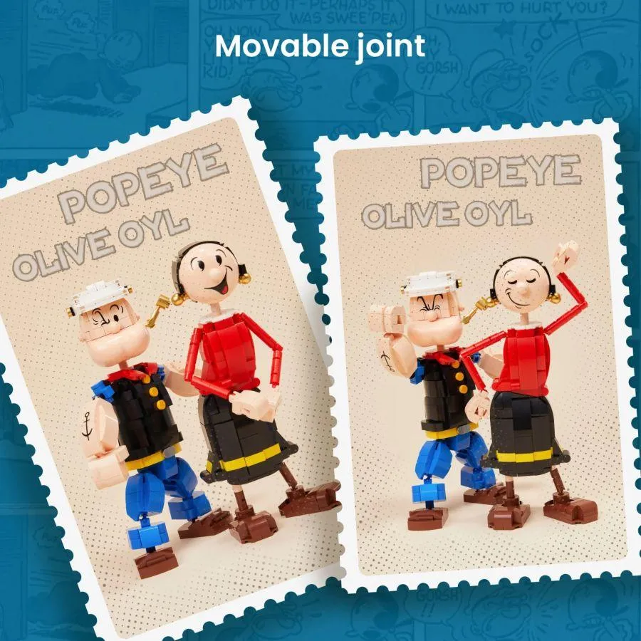 Popeye - Popeye w/Olive Buildable Figure Set (1209pcs) - Image 6