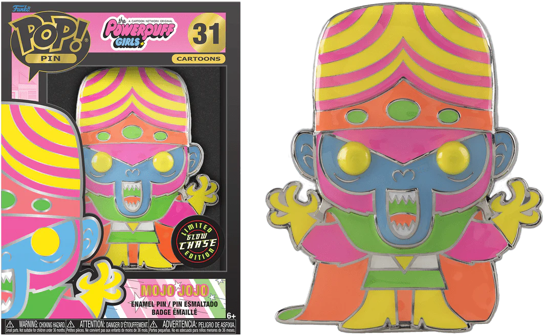 Powerpuff Girls - Mojo Jojo (with chase) 4" Enamel Pop! Pin - Image 2