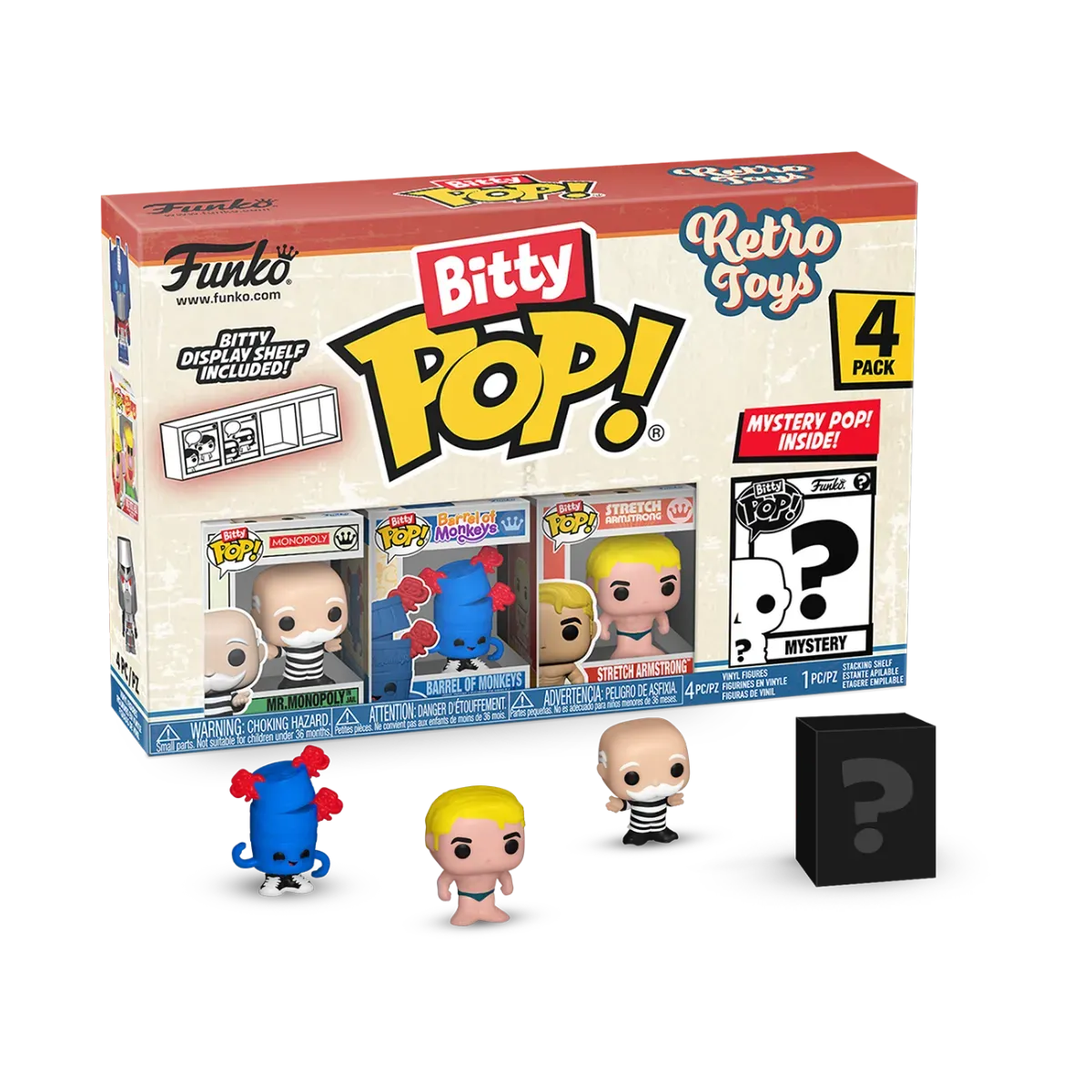 Retro Toys - Mr. Monopoly Bitty Pop! 4-Pack