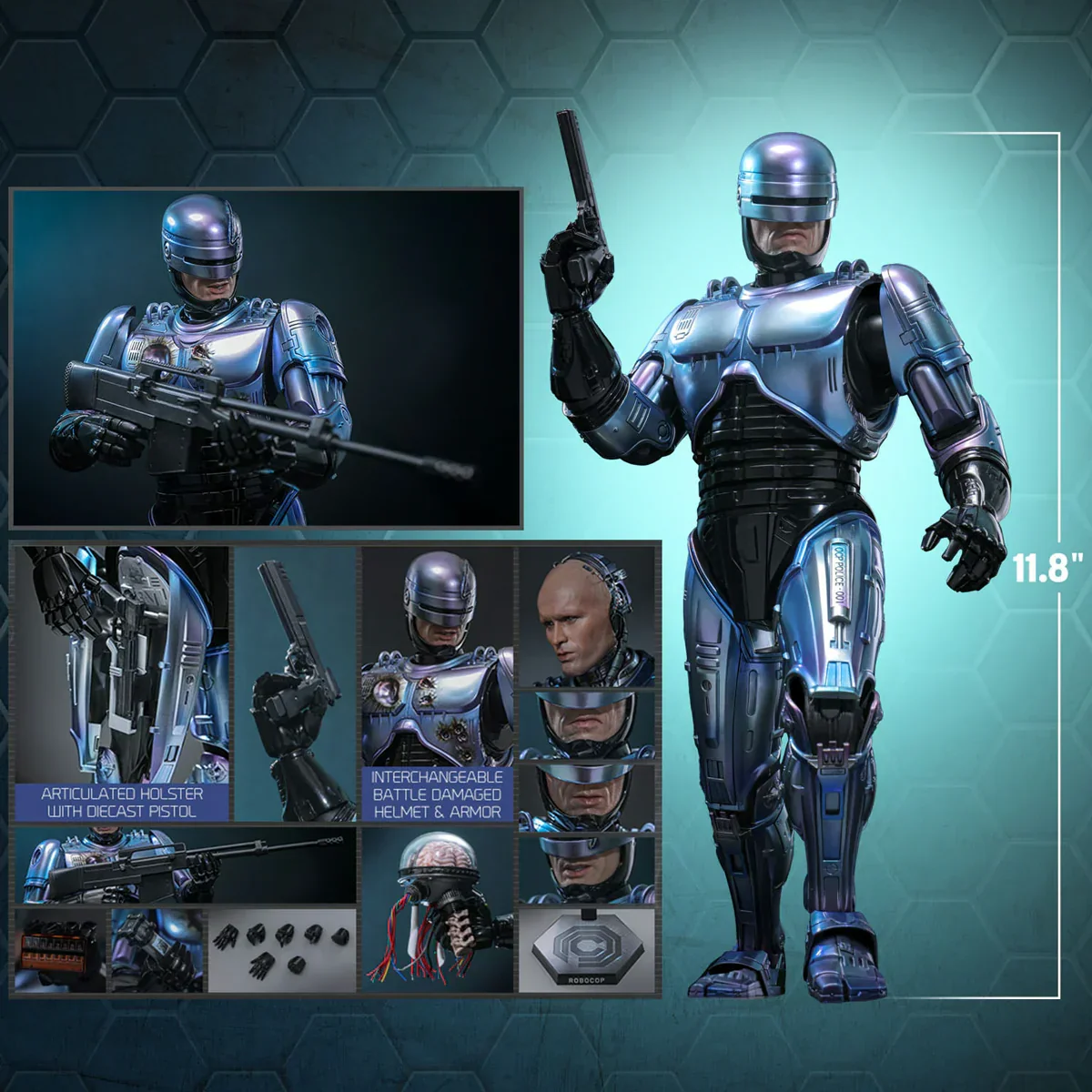 RoboCop 2 - RoboCop Diecast 1:6 Scale Collectable Action Figure - Image 3