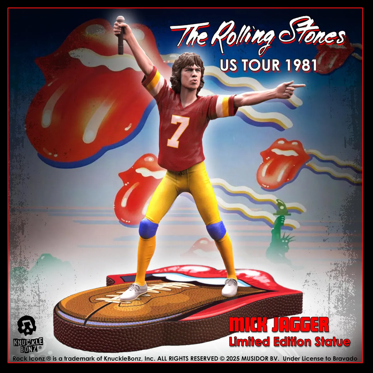 Rolling Stones - Mick Jagger Tour '81 (Burgundy Jersey) Statue