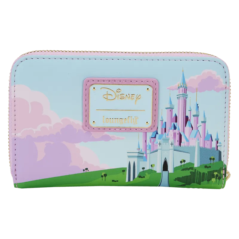 Sleeping Beauty - Castle Three Good Fairies Stained Glass Zip Around Wallet - Image 4