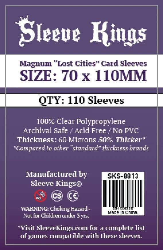 Sleeve Kings Board Game Sleeves Magnum "Lost Cities" (70mm x 110mm) (110 Sleeves Per Pack) - Image 2