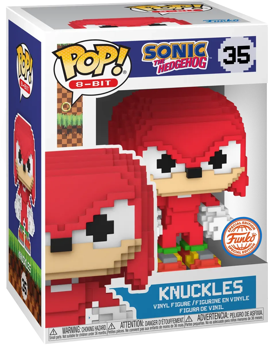 Sonic the Hedgehog - Knuckles 8-Bit US Exclusive Pop! Vinyl [RS] - Image 3