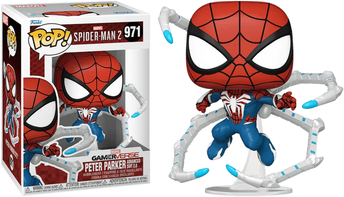 Spiderman 2 (VG'23) - Peter Parker with Advanced Suit 2.0 Pop! Vinyl