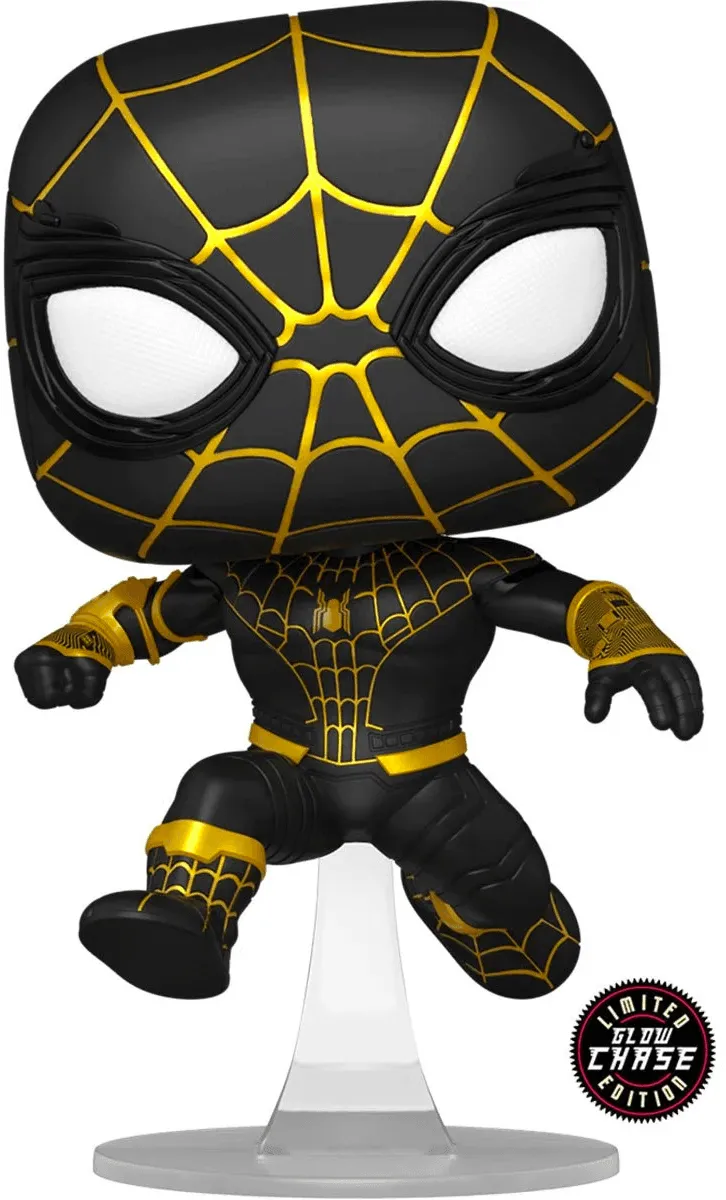 SpiderMan: No Way Home - SpiderMan (Black Suit) Unmasked US Exclusive Pop! Vinyl - Chase Bundle [RS] - Image 3