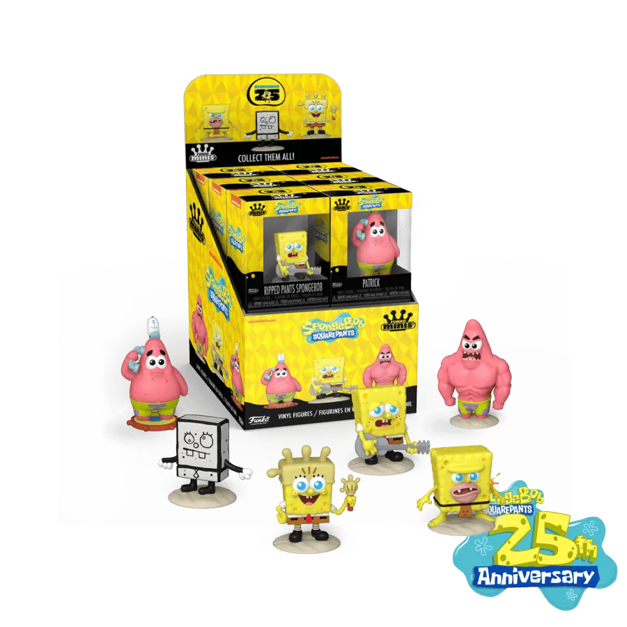 Spongebob: 25th Anniversary - Mini Vinyl Figures (Display of 12)