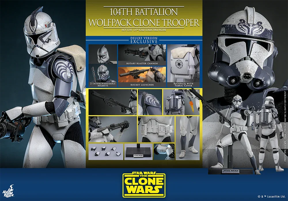 Star Wars - 104th Battalion Wolfpack Clone Trooper Deluxe 1:6 Scale Collectable Action Figure - Image 17