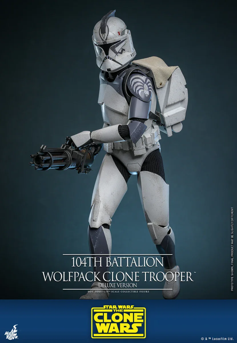 Star Wars - 104th Battalion Wolfpack Clone Trooper Deluxe 1:6 Scale Collectable Action Figure - Image 9