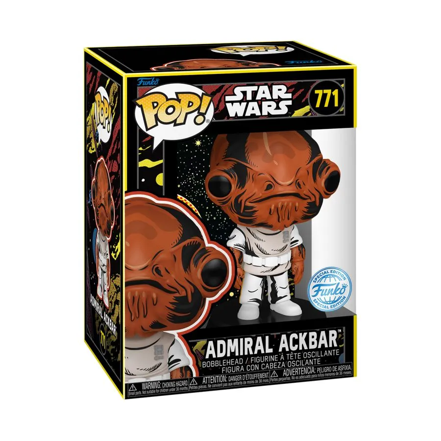 Star Wars - Admiral Ackbar Retro US Exclusive Pop! Vinyl [RS] - Image 3