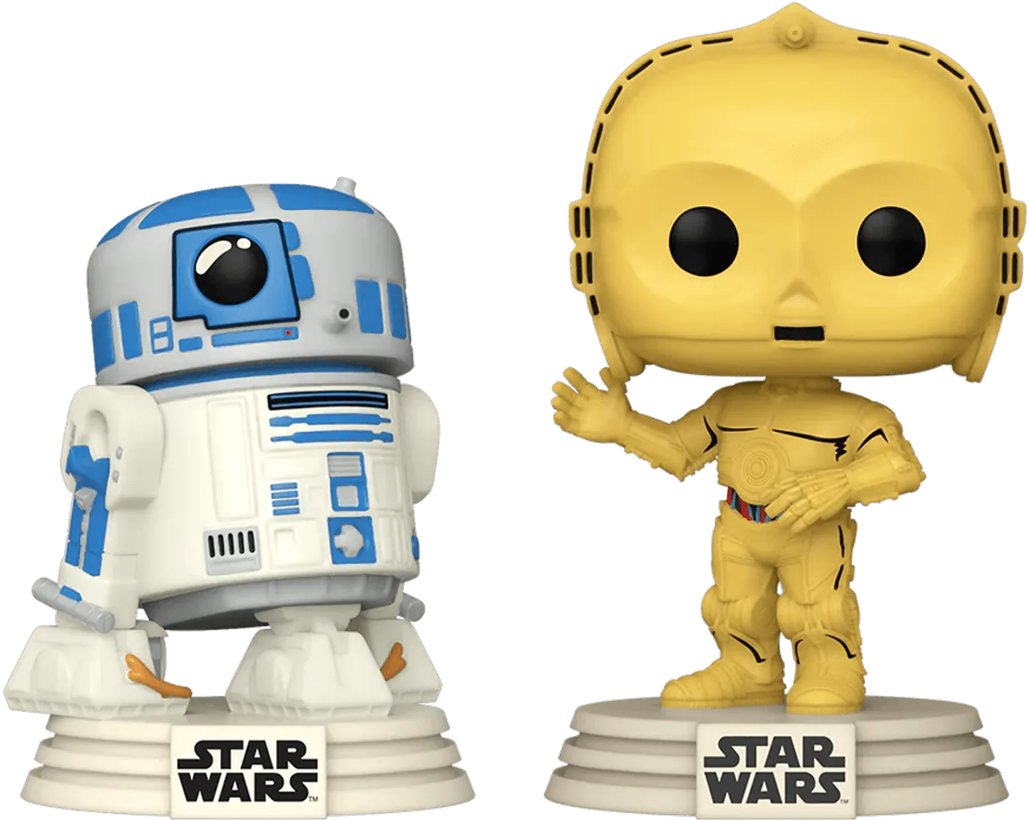 Star Wars: D100 - R2-D2 & C-3PO Retro Reimagined US Exclusive Pop! 2-Pack [RS] - Image 2
