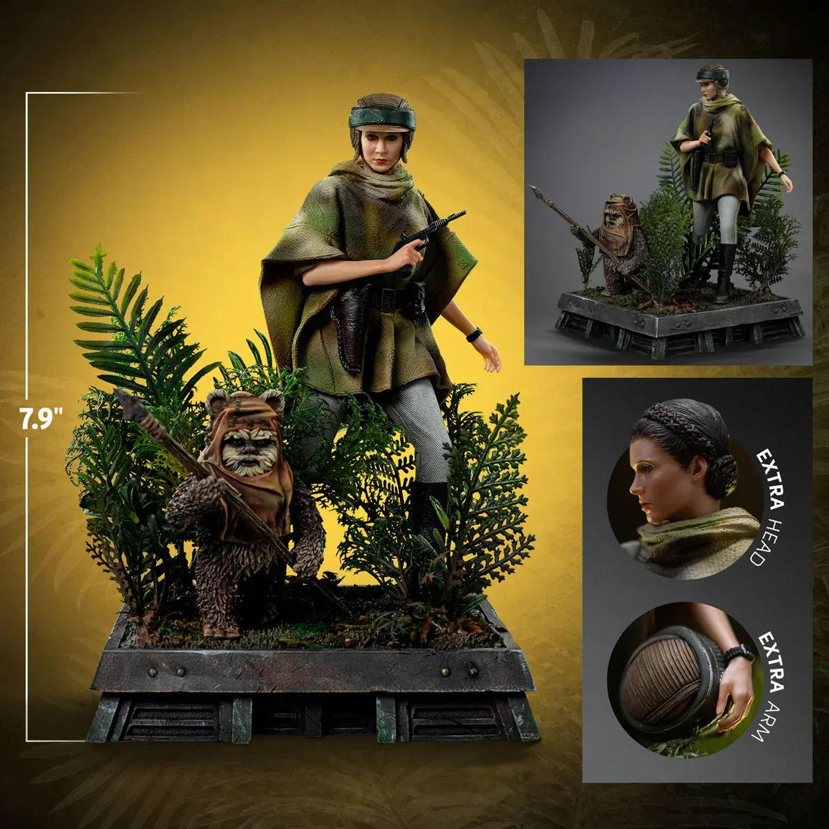 Star Wars - Leia and Wicket 1:10 Scale Statue - Image 3