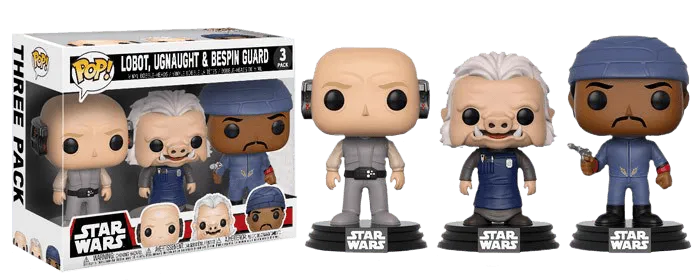 Star Wars - Lobot, Ugnaught, Bespin Guard US Exclusive Pop! Vinyl 3-Pack