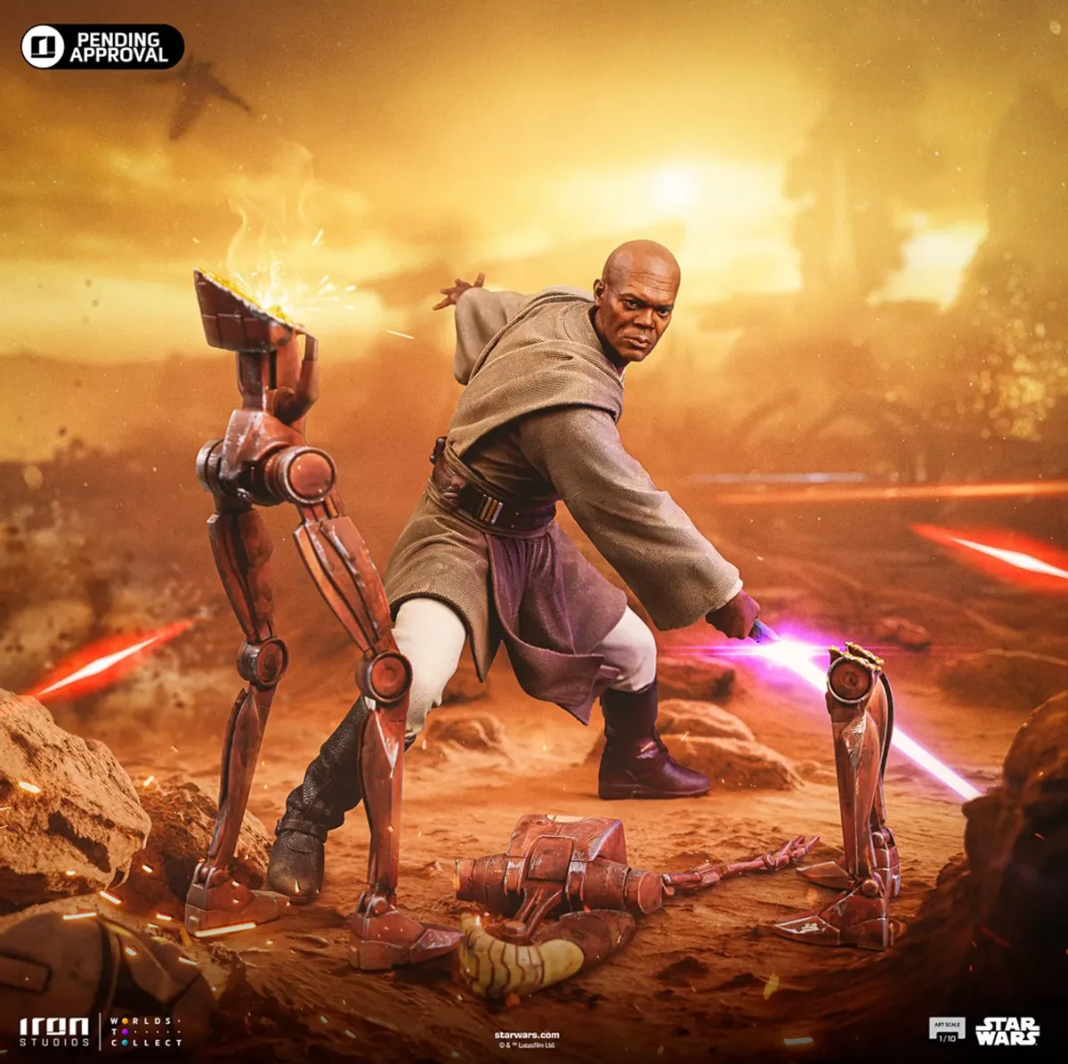 Star Wars: - Mace Windu 1:10 Scale Statue - Image 2