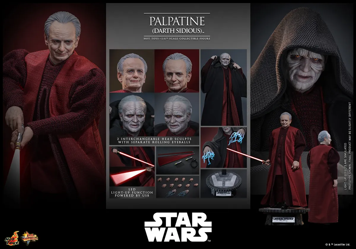 Star Wars - Palpatine (Darth Sidious) 1:6 Scale Collectable Action Figure - Image 20