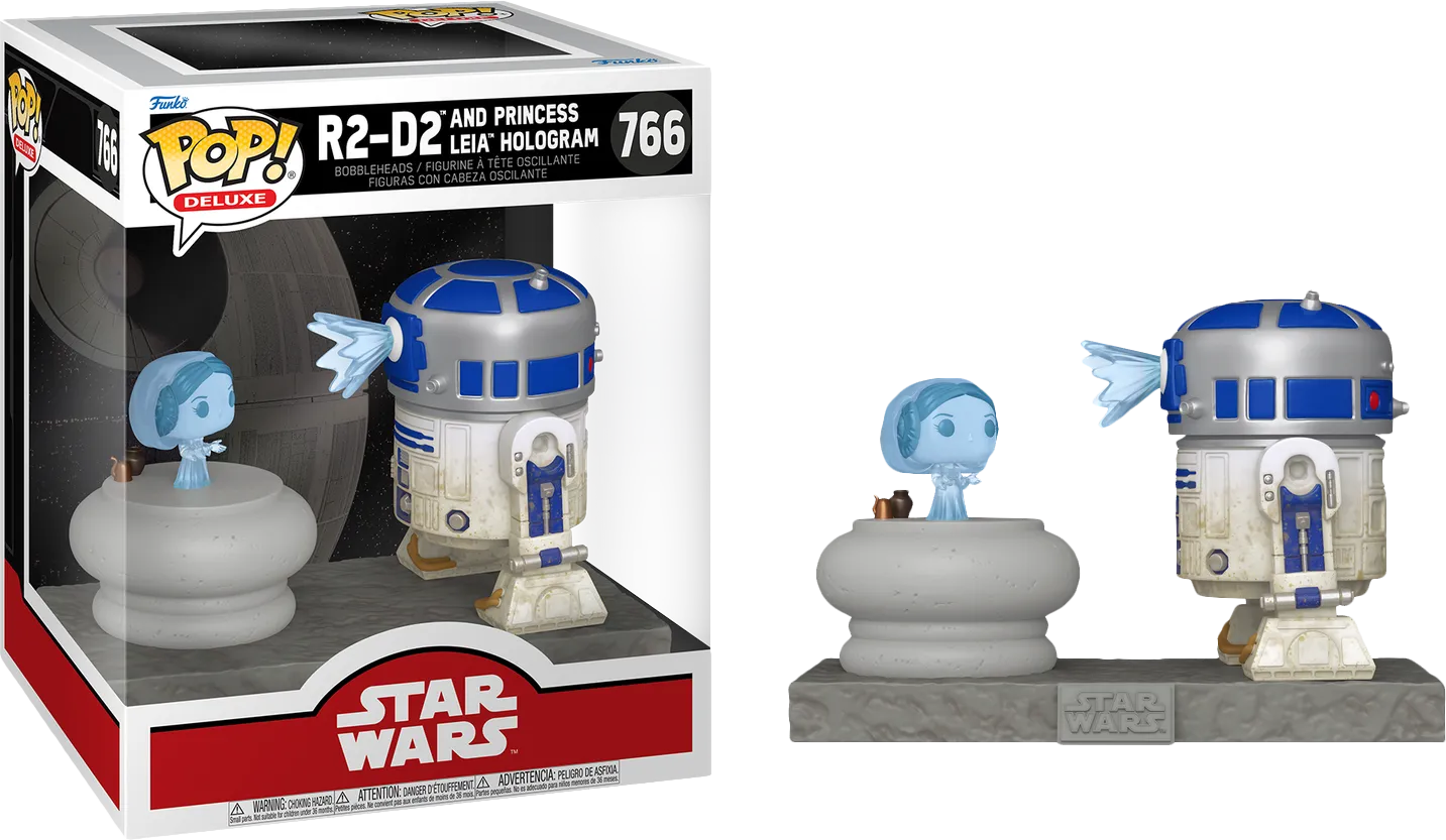 Star Wars - R2D2 with Leia Hologram Pop! Deluxe