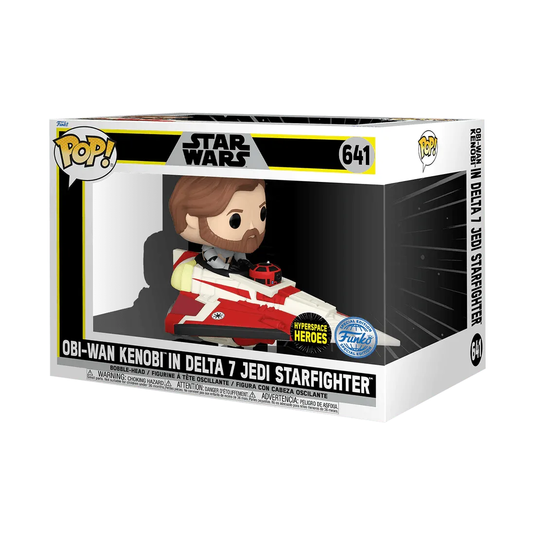 Star Wars: The Clone Wars - Obi-Wan in Delta 7 US Exclusive Pop! Ride [RS] - Image 3