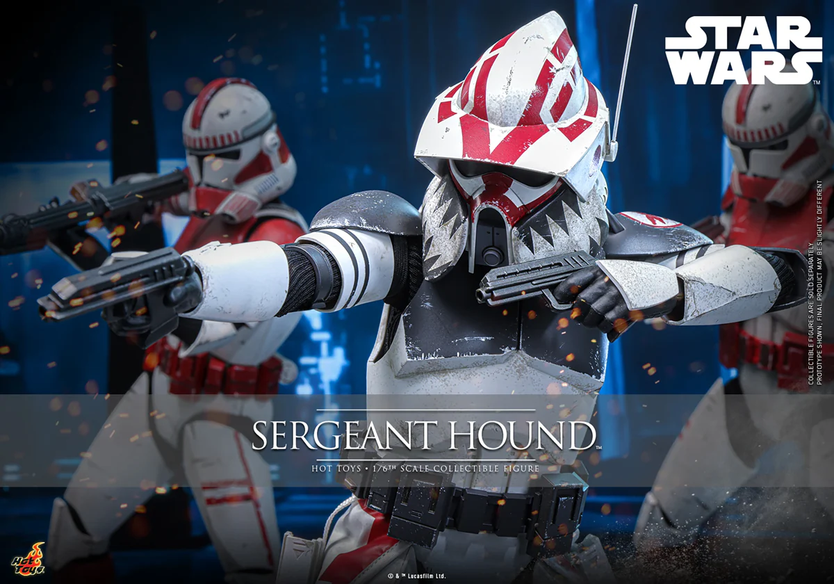 Star Wars: The Clone Wars - Sergeant Hound 1:6 Scale Collectable Action Figure - Image 3