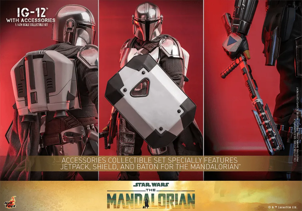 Star Wars: The Manadalorian - IG-12 1:6 Scale Collectible Figure Set - Image 23