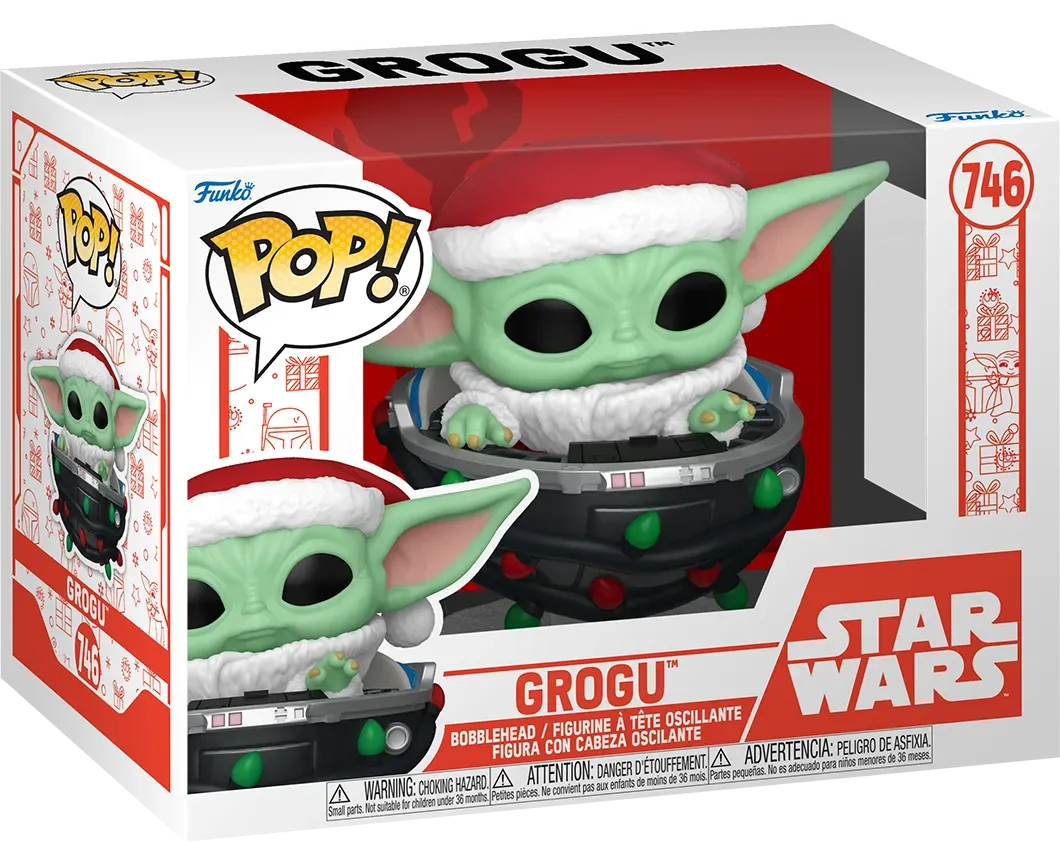 Star Wars: The Mandalorian - Grogu with Santa Hat in Pram (Holiday) Pop! Vinyl - Image 3