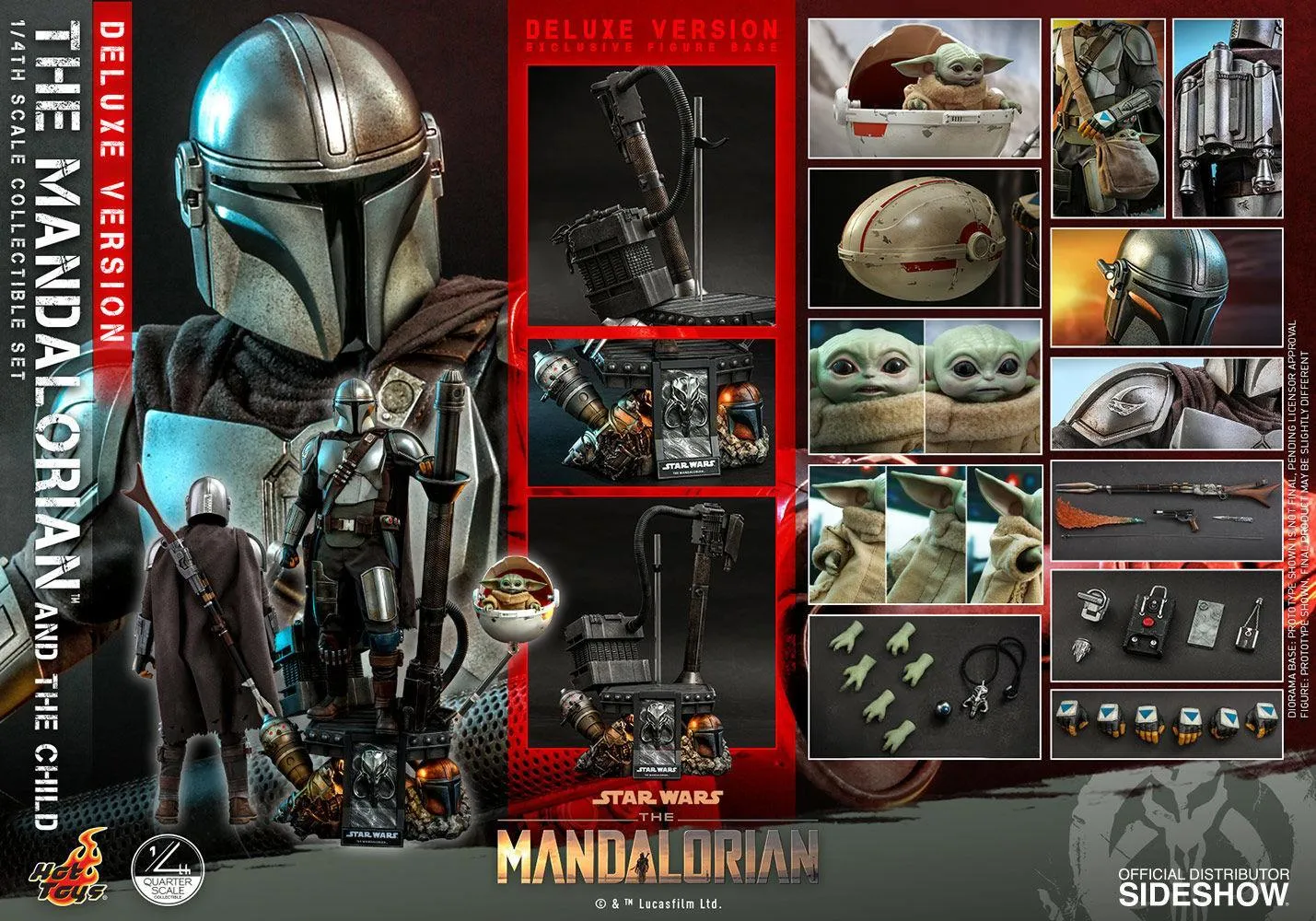 Star Wars: The Mandalorian - Mandalorian & The Child Deluxe 1:4 Scale Action Figure Set - Image 24