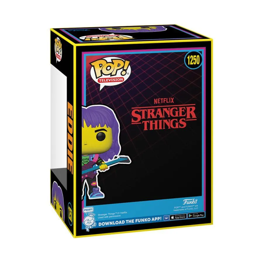 Stranger Things - Eddie with Guitar US Exclusive Blacklight Pop! Vinyl [RS] - Image 4