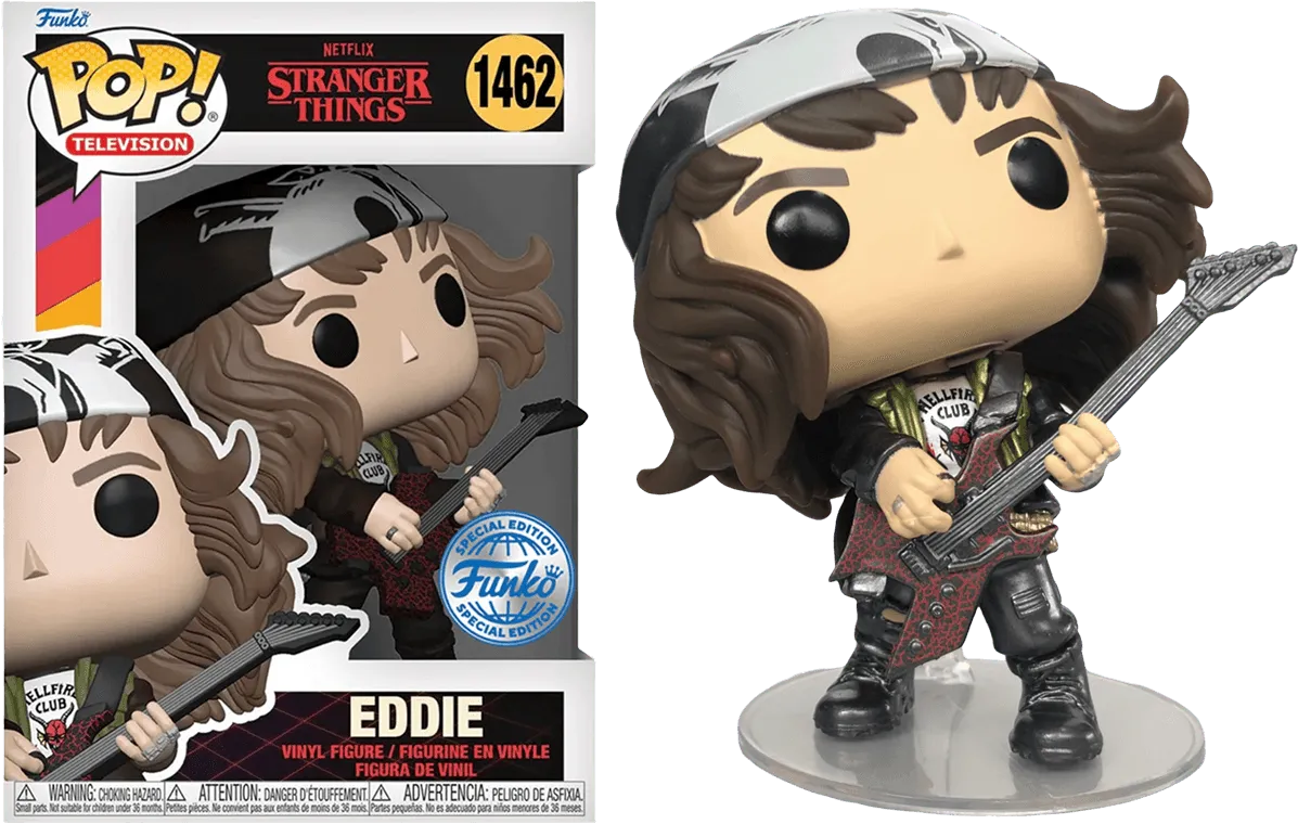 Stranger Things - Hunter Eddie with Guitar US Exclusive Metallic Pop! Vinyl [RS]