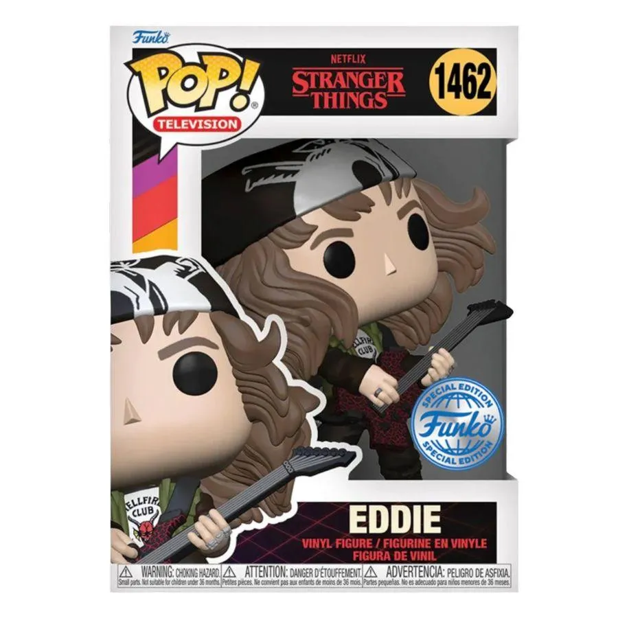 Stranger Things - Hunter Eddie with Guitar US Exclusive Metallic Pop! Vinyl [RS] - Image 3