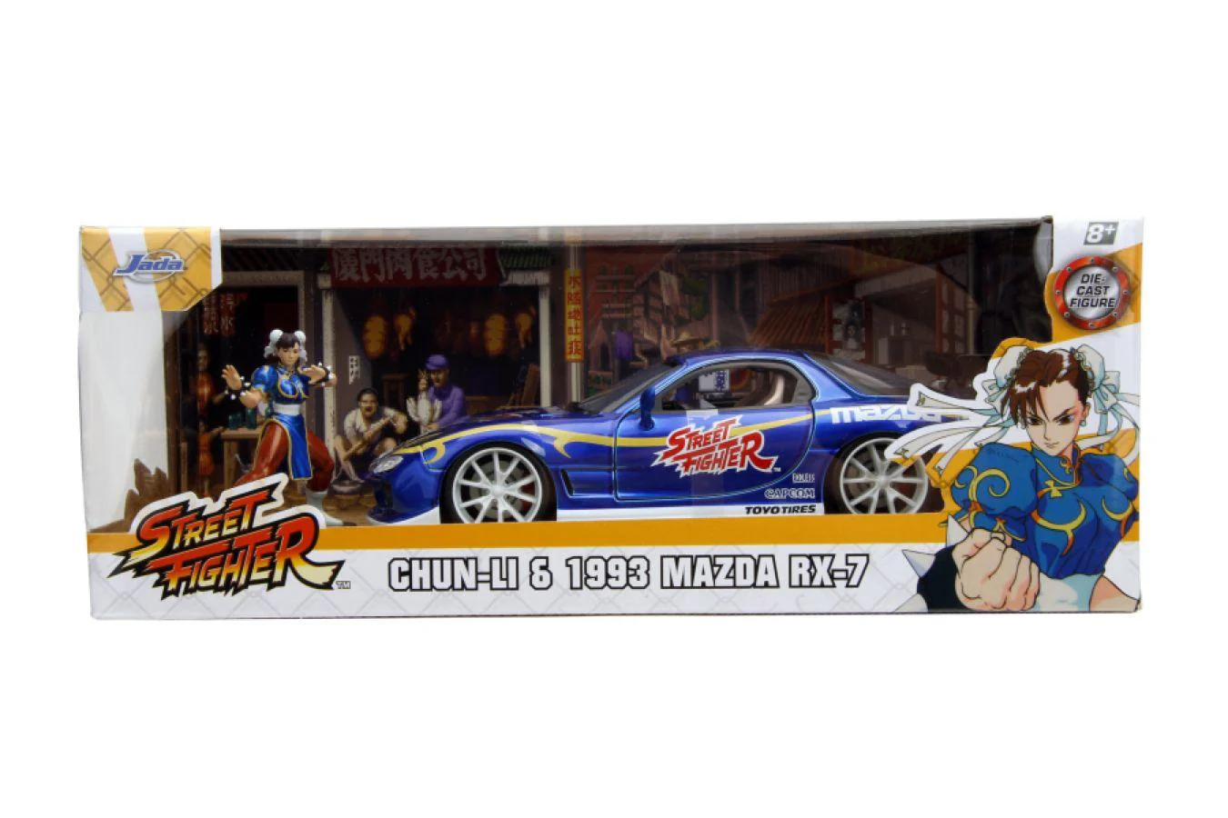 Street Fighter - Mazda RX-7 (1993) 1:24 Scale with Chun-Li Figure - Image 10