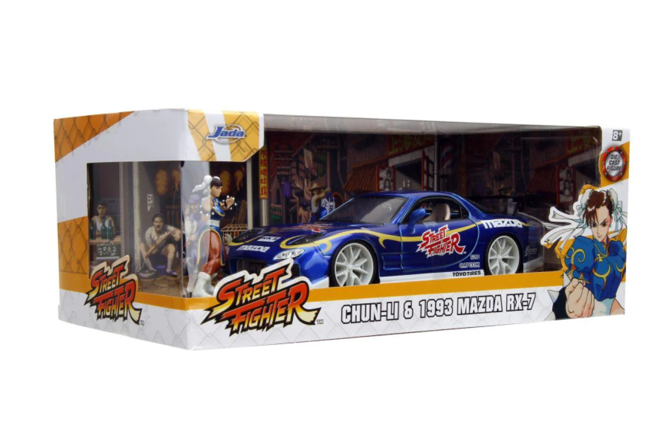 Street Fighter - Mazda RX-7 (1993) 1:24 Scale with Chun-Li Figure - Image 11