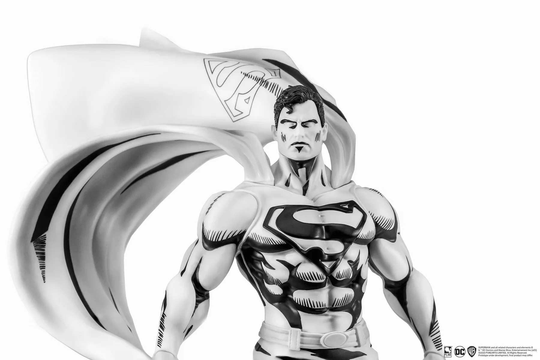 Superman - Superman (John Byrne) Black & White PVC 1:8 Scale Statue - Image 4