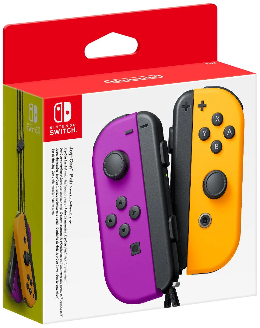 SWI Joy-Con Pair Controller - Neon Purple/Neon Orange - Image 2