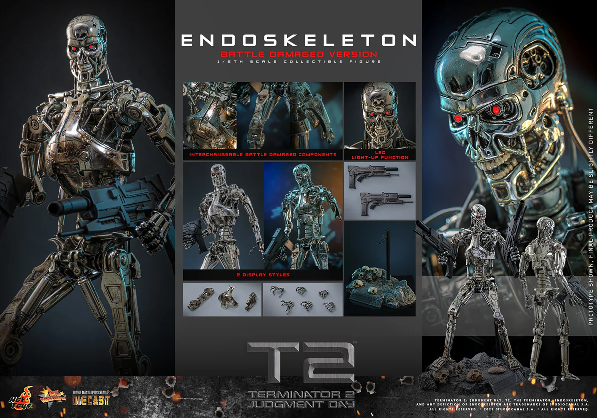 Terminator 2: Judgment Day - Endoskeleton (Battle Damaged) 1:6 Scale Collectable Action Figure - Image 22