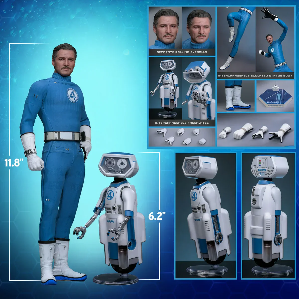 The Fantastic Four: First Steps - Mr. Fantastic & HERBIE 1:6 Scale Collectable Figure Set - Image 3