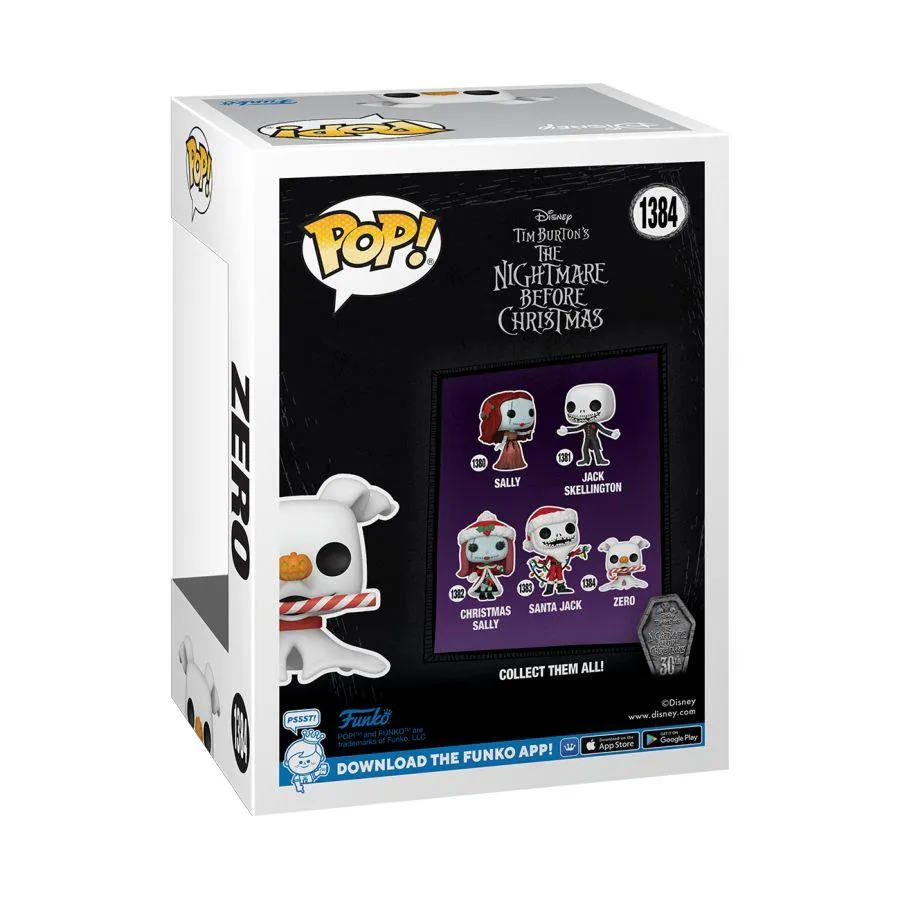The Nightmare Before Christmas 30th Anniversary - Zero with Candy Cane Pop! Vinyl - Image 4
