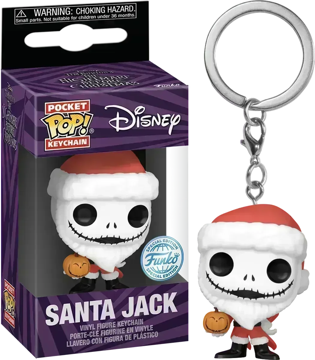 The Nightmare Before Christmas - Santa Jack (with Jack-o-lantern) US Exclusive Pop! Keychain RS