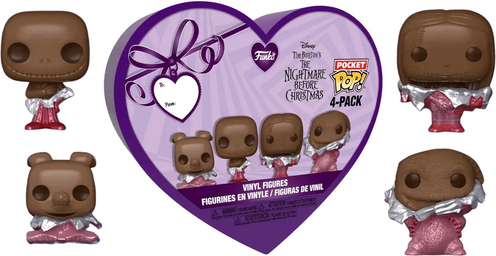The Nightmare Before Christmas: Valentines 2024 - Pocket Pop Heart Box 4-Pack