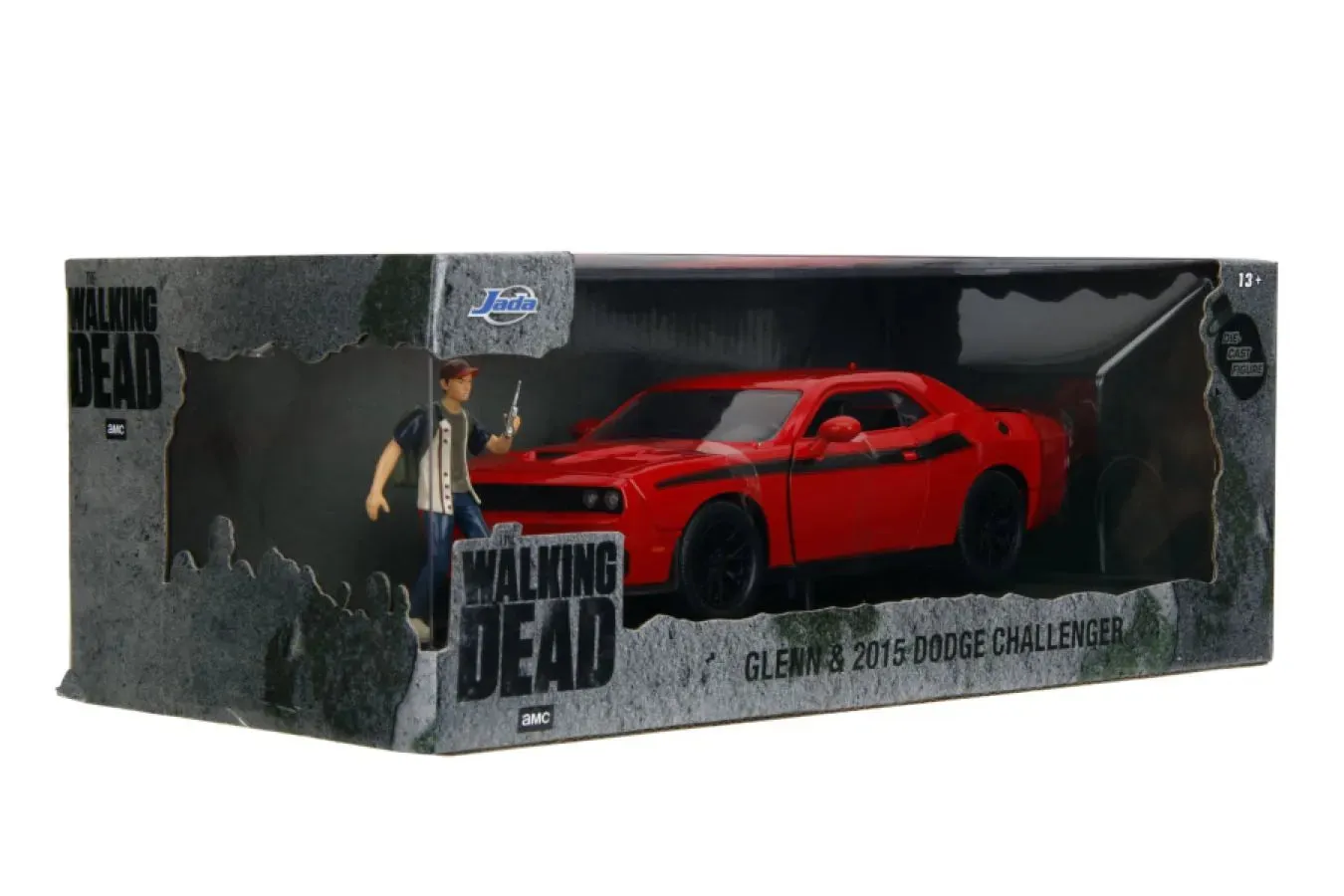 The Walking Dead - Glenn with 2015 Dodge Challenger 1:24 Scale Diecast Vehicle Set - Image 2