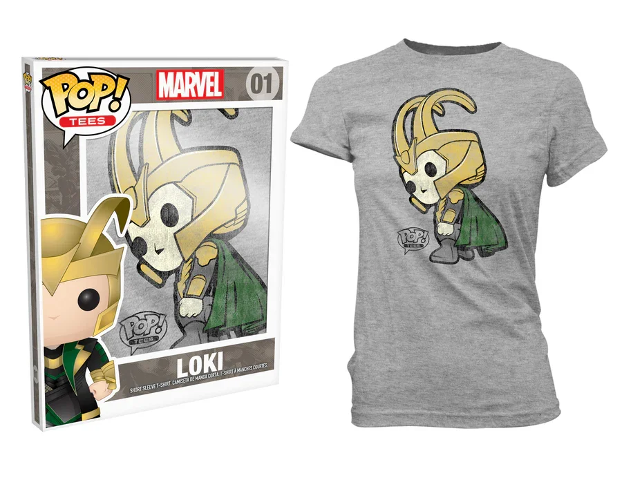 Thor - Loki Pop! T-Shirt Womens Grey L