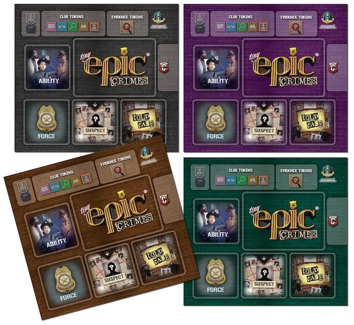Tiny Epic Crimes 4 Pack Player Mats - Image 2