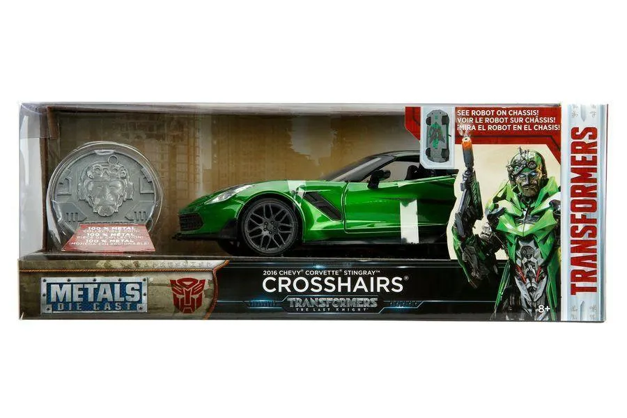 Transformers 5: The Last Knight - Crosshairs Chevy Corvette Stingray 1:24 Scale Die Cast