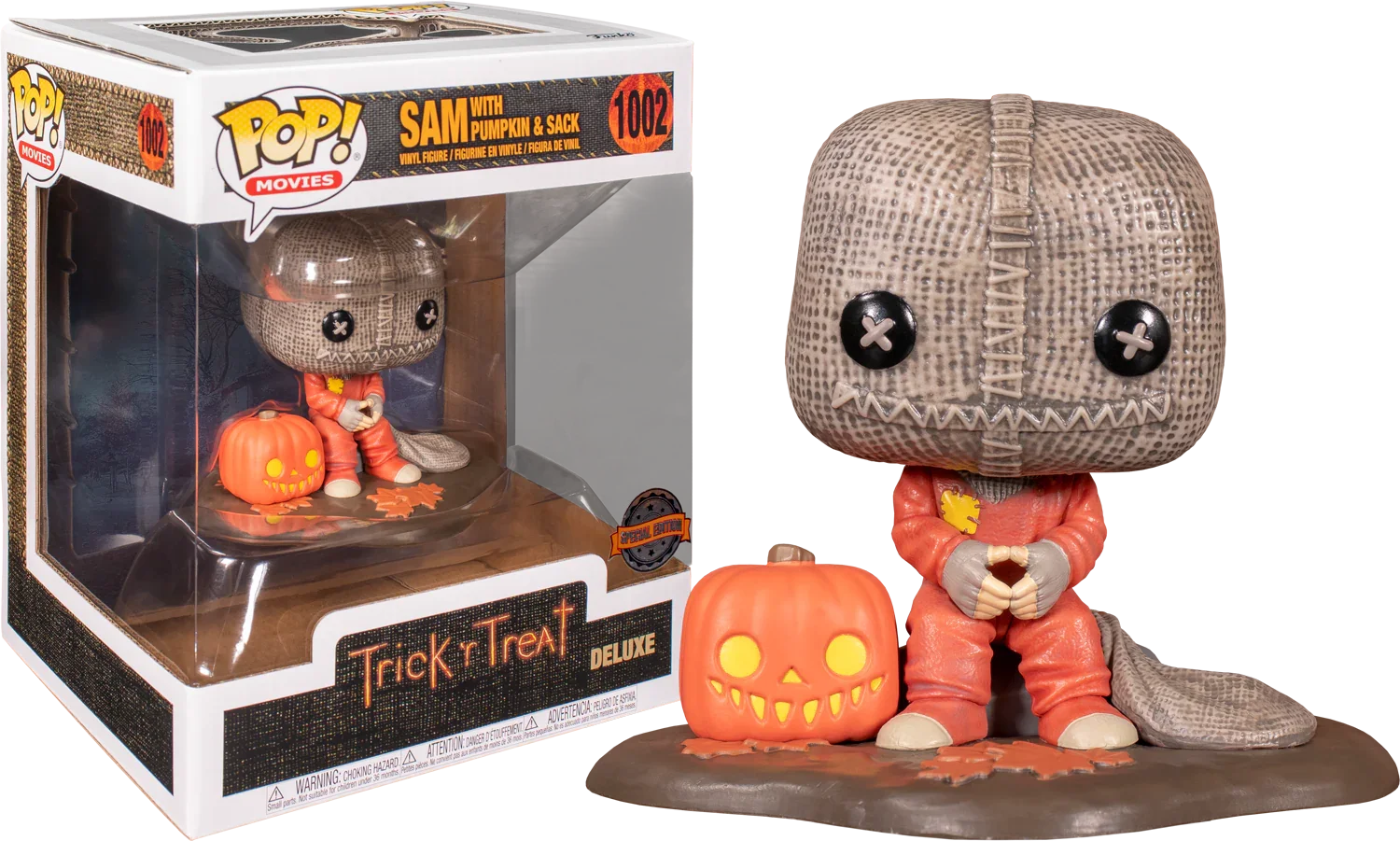 Trick 'R Treat - Sam with Pumpkin & Sack US Exclusive Pop! Deluxe [RS] - Image 2