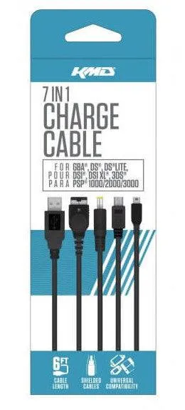 Universal 7 in 1 Charge Cable (GBA, DS, DS Lite, DSi, 3DS, PSP)