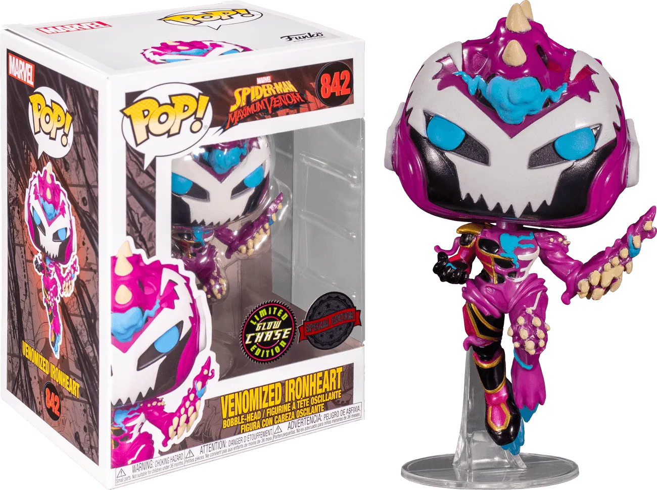 Spider-Man Maximum Venom - Venomized Ironheart (with chase) US Exclusive Pop! Vinyl [RS] - Image 3