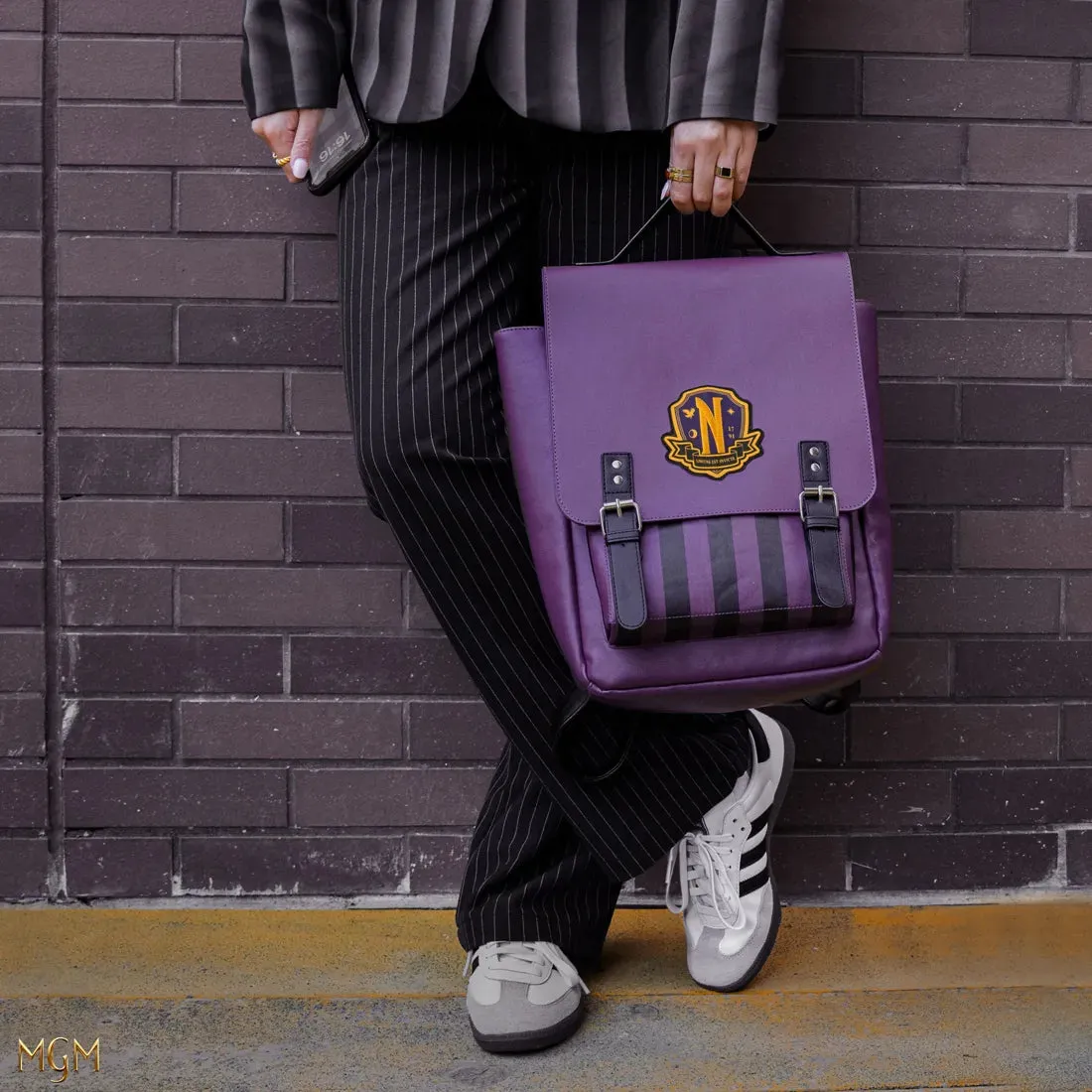 Wednesday (TV) - Nevermore Academy Backpack (Purple) - Image 2