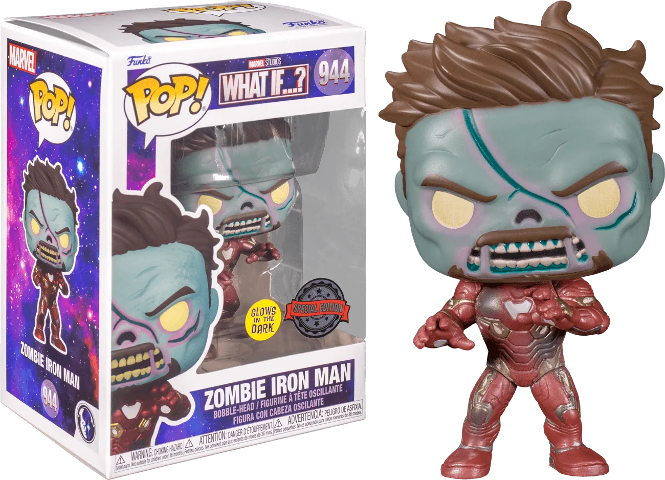 What If - Zombie Iron Man Glow US Exclusive Pop! Vinyl [RS]