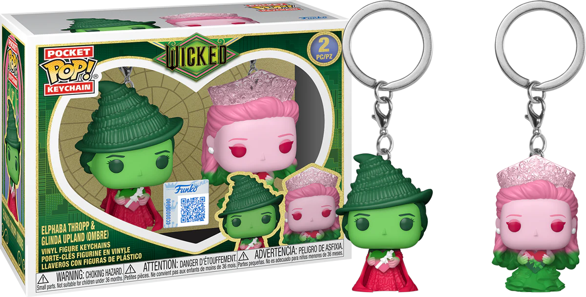 Wicked (2024) - Glinda & Elphaba (Ombre) Pop! Keychain 2-Pack